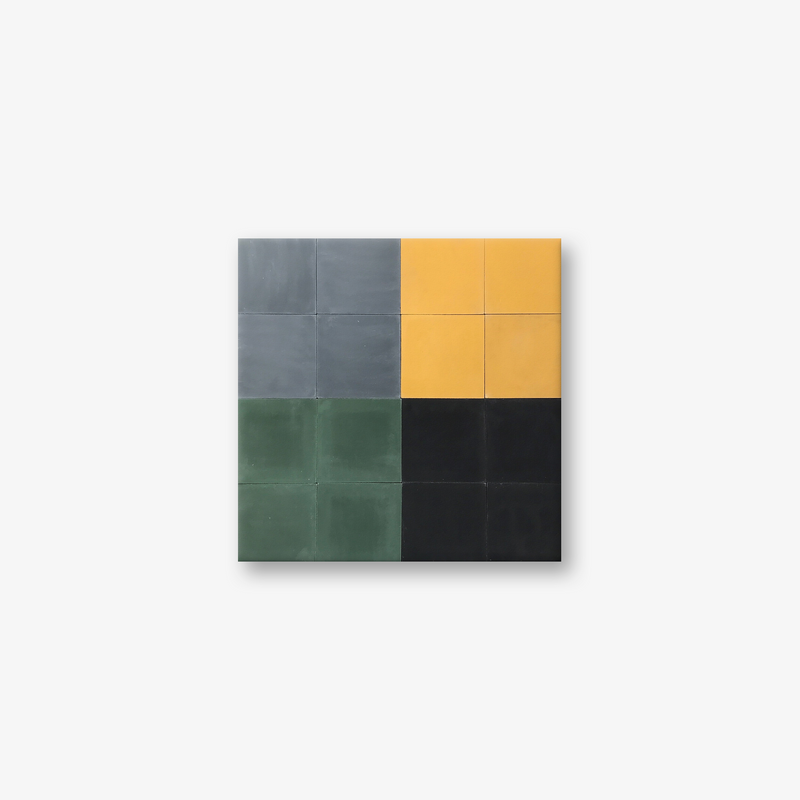 Solid Colours Patchwork Encaustic Cement Tile