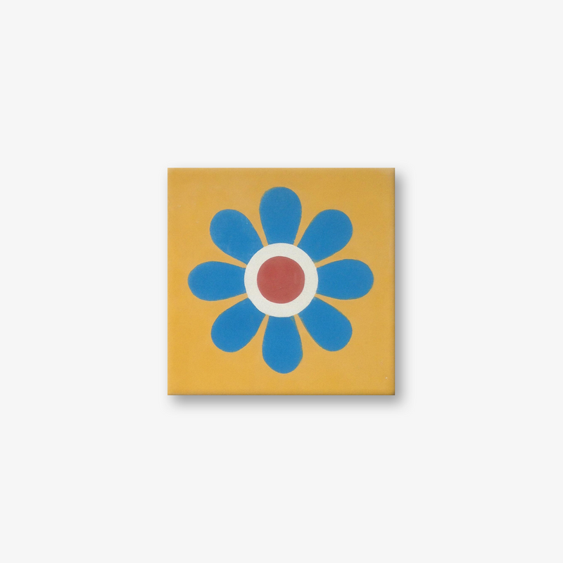 Sunflower Blue Encaustic Cement Tile