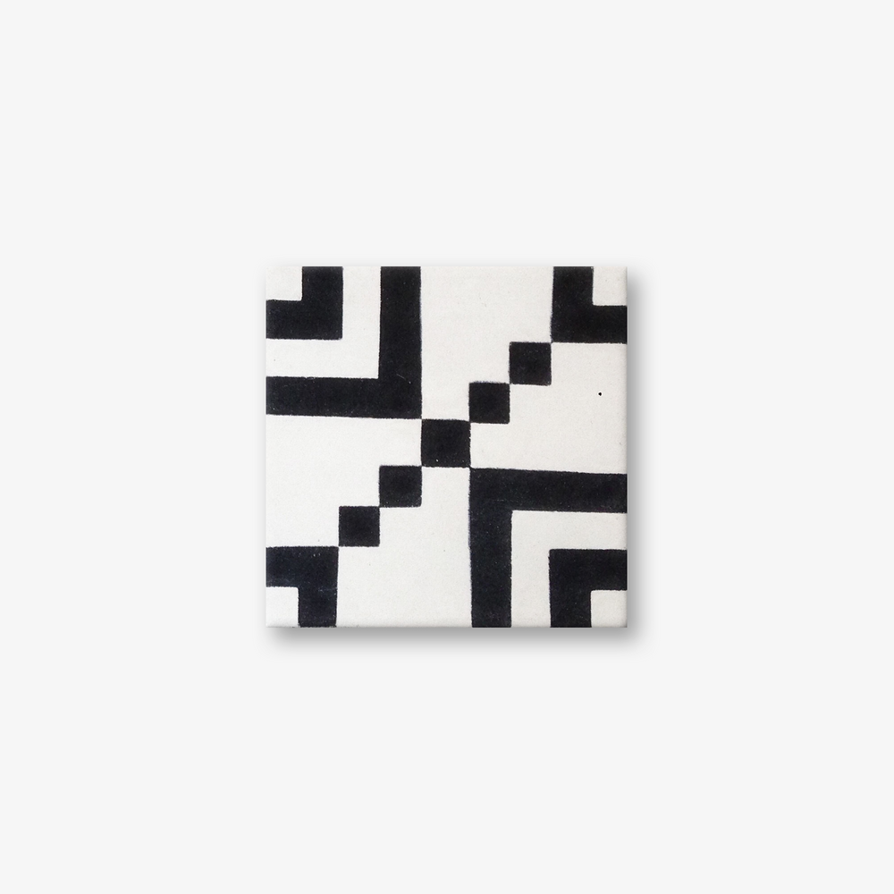 Marina Black & White Encaustic Cement Tile