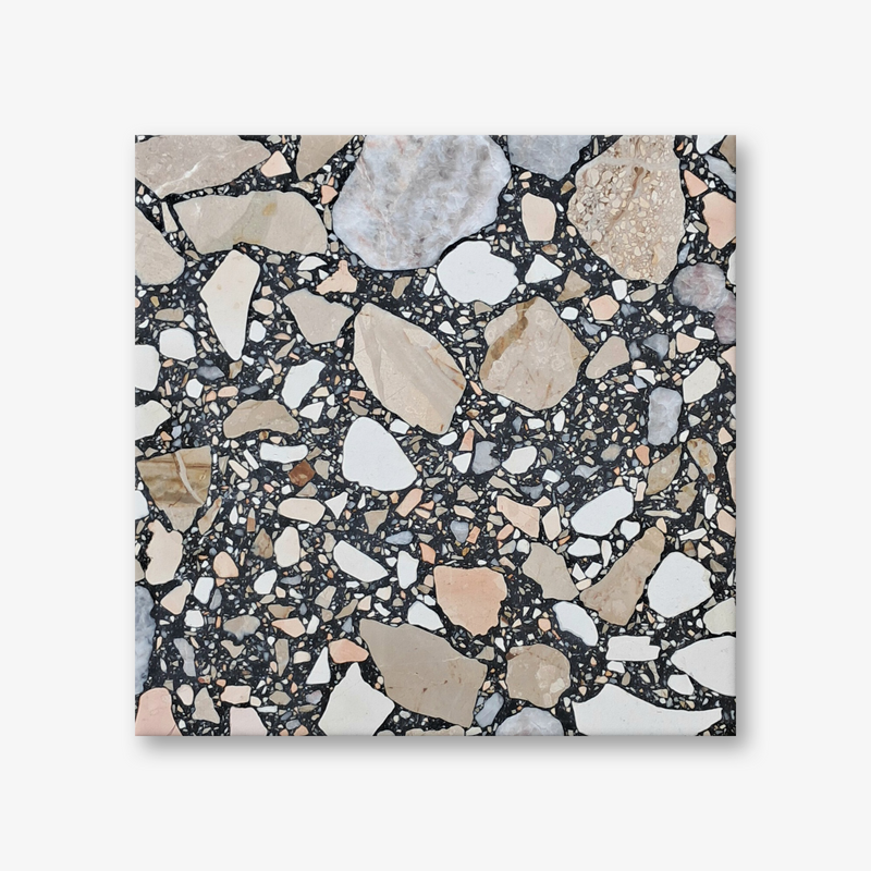 In Stock Hazelnut Nougat Terrazzo Resin 60cmx60cmx1.2cm