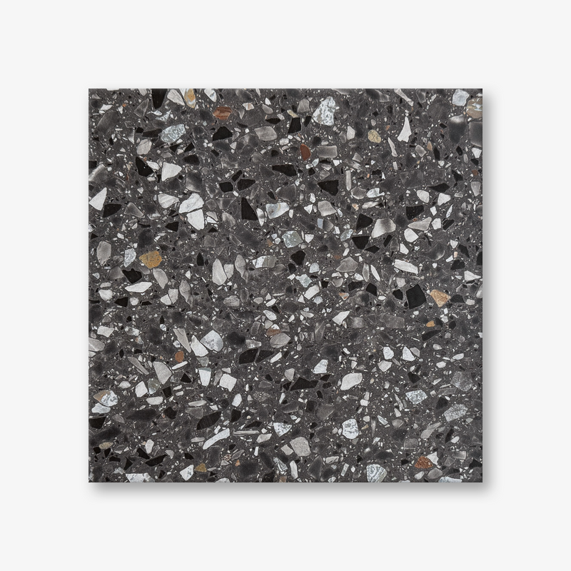 Grigio Venato Terrazzo Effect (TE) Multicolour Nero R11