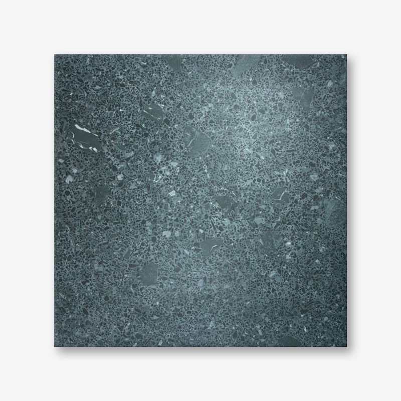 Terrazzo Big Chips Black Porcelain