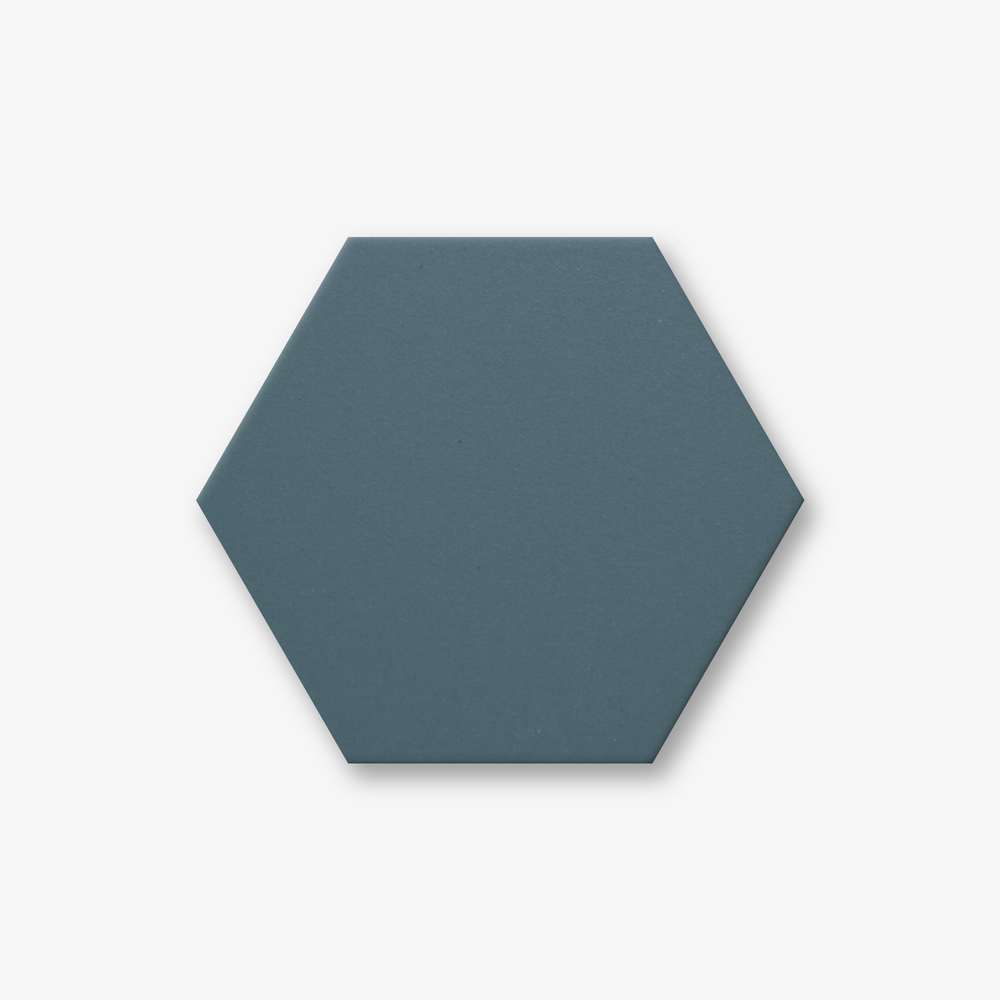 Splash Clay Plain Colour Hexagonal Porcelain Black