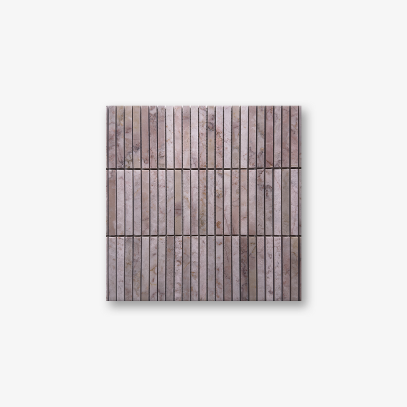 Aegean Pink Marble Stick Mosaic