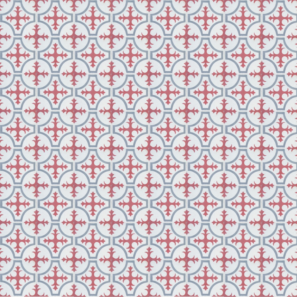 Charlotte Grey Pink Encaustic Cement Tile