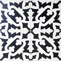 Bosque Black & White Encaustic Cement Tile 20cm*20cm