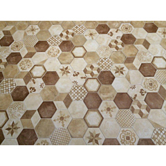 Cemento Hex Patchwork Terra Mix Porcelain Tiles