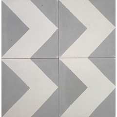 Chevron White Encaustic Cement Tile 20cm*20cm