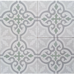 Cuba Sage Grey Encaustic Cement Tile 20cm*20cm