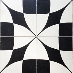 Dali Black & White Encaustic Cement Tile 20cm*20cm