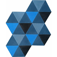 Hexagonal Africa Blue Encaustic Cement Tiles 17cm*20cm