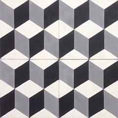 Geometric Black Encaustic Tile 20cm*20cm