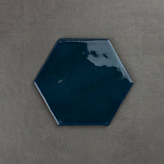 Equator Hexagonal Gloss Slate Grey 16.1cm*18.5cm Ceramic Tile