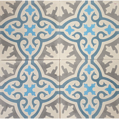 Havana Celeste Blue Encaustic Cement Tile 20cm*20cm