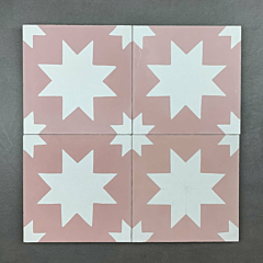 Estrella Pink Encaustic Cement Tile 20cm*20cm