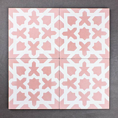 Moroccan Powder Pink Encaustic Cement Tile 20cm*20cm