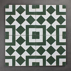 Balboa Forest Green Encaustic Cement Tile 20cm*20cm