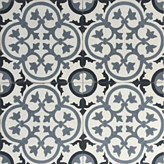 Lyon Grey Black Encaustic Cement Tile 20cm*20cm