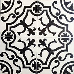 Marina Black & White Encaustic Cement Tile 20cm*20cm