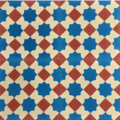 Marrakech RW Blue Encaustic Cement Tile 20cm*20cm