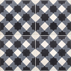 Marrakech Black Stripe Encaustic Cement Tile 20cm*20cm