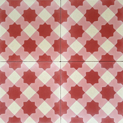 Marrakech Red Stripe Encaustic Cement Tile 20cm*20cm