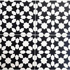 Misiones Black & White Encaustic Cement Tile 20cm*20cm