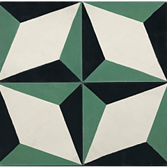 Nadia Green Black Encaustic Cement Tile 20cm*20cm