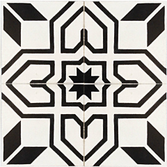 Octavia Black & White Encaustic Cement Tile 20cm*20cm