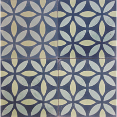 Petals Blue Green Encaustic Cement Tile 20cm*20cm