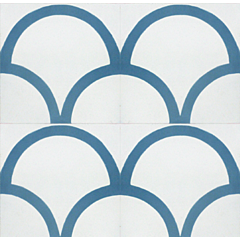 Shell Blue Encaustic Cement Tile 20cm*20cm