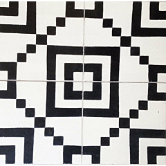 Tetuan Black & White Encaustic Cement Tile 20cm*20cm