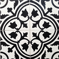 Trinidad Black & White Encaustic Cement Tile 20cm*20cm