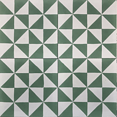 Truchet Verde Grigio Encaustic Cement Tile 20cm*20cm