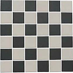 Victorian Unglazed Chequer - Black & White Tiles 5cm*5cm*5mm