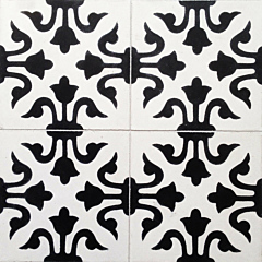 Venice Black & White Encaustic Cement Tile 20cm*20cm