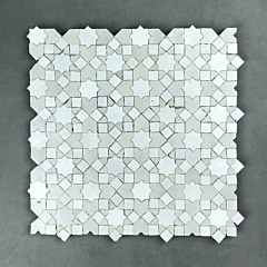 Zellige 27cm Tarsea White Star Panels 