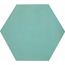 06 Laguna Blue - Hexagonal Solid Colour Encaustic Cement Tiles 17cm*20cm