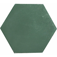 09 Forest Green - Hexagonal Solid Colour Encaustic Cement Tiles 17cm x 20cm