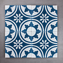 Algiers Marine Blue Encaustic Cement Tile 20cm*20cm