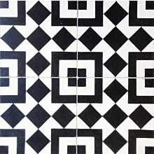 Balboa Black & White Encaustic Cement Tile 20cm*20cm