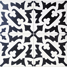 Bosque Black & White Encaustic Cement Tile 20cm*20cm
