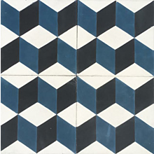 Geometric Marine Black Encaustic Tile 20cm*20cm