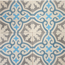 Havana Celeste Blue Encaustic Cement Tile 20cm*20cm