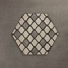 Cemento Hex Arabesque Blk Porcelain Tiles