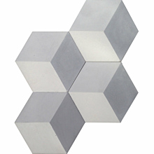 Hexagonal Geometric Grey Encaustic Tile 17cm*20cm