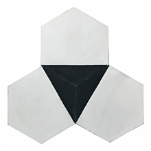 Hexagonal Triangles Black and White 17cm*20cm