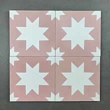 Estrella Pink Encaustic Cement Tile 20cm*20cm