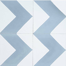 Chevron Blue Encaustic Cement Tile 20cm*20cm