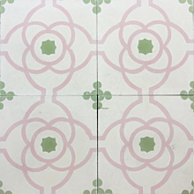 Macedonia Pink Green Encaustic Cement Tile 20cm*20cm